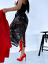 Flitter skirt "POWDER A01" - BLACK